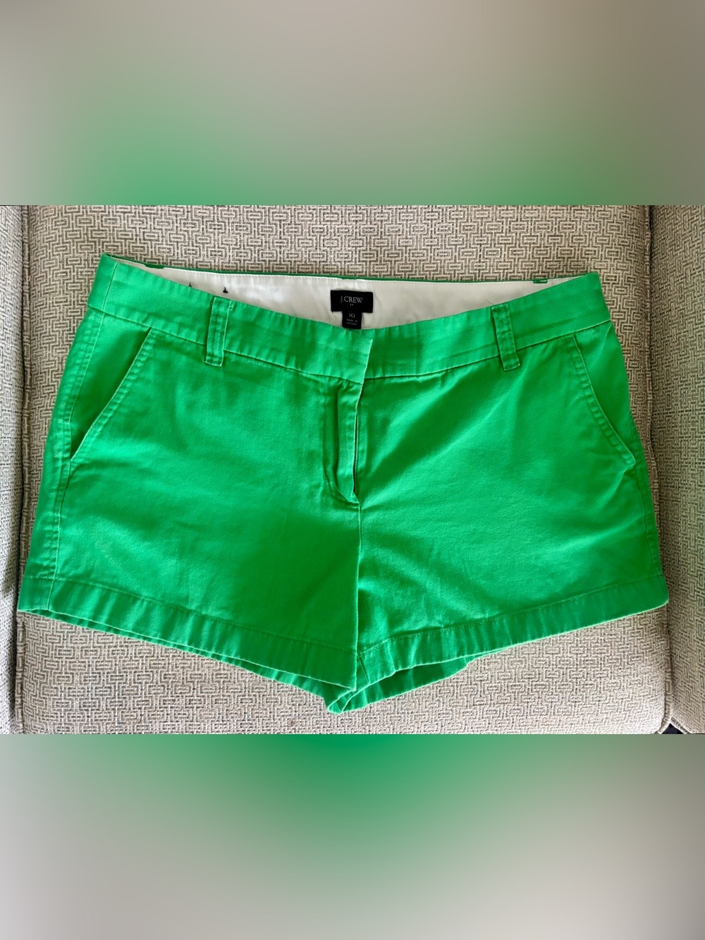 J. Crew 3” Classic Chino Women’s Shorts Green size 10